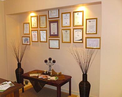 Charné Pienaar's qualification certificates displayed at Baby Toddles Infant Care